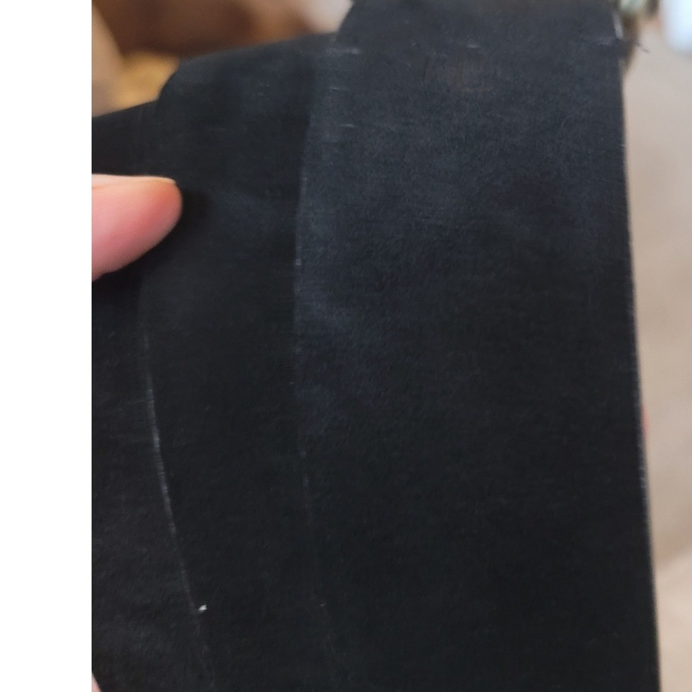 Lauren Ralph Lauren Black Suede Wide Waist Belt Gold Double O-Ring Buckle XL - Picture 3 of 6